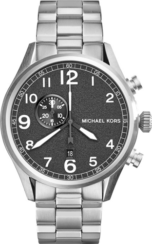 Michael Kors Hangar Silver-Tone Mens Watch 45mm