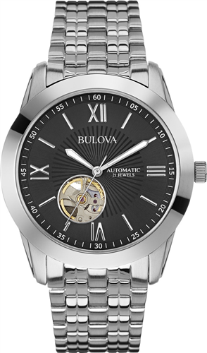 BULOVA AUTOMATIC STAINLESS MENS WATCH 42MM