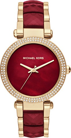 MICHAEL KORS PARKER GOLD-TONE AND ACETATE WOMENS WATCH 39MM